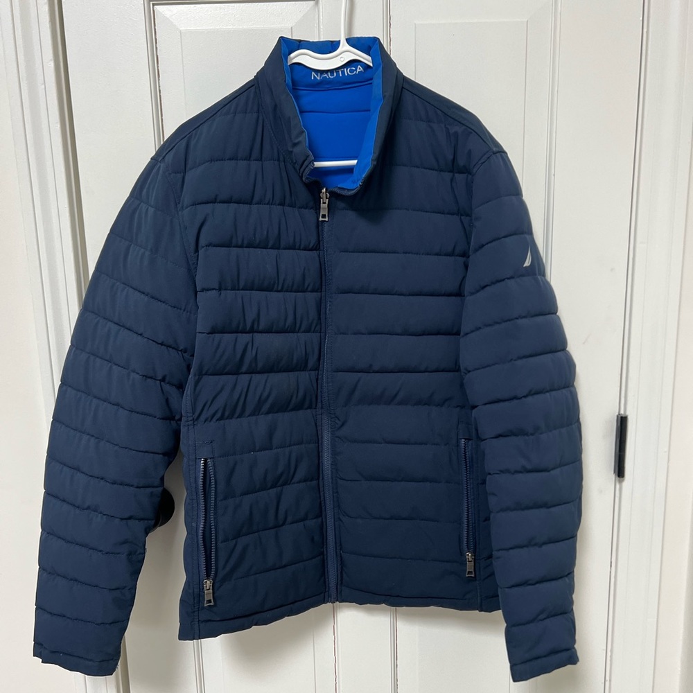 Nautica Men's Dark Blue Puffer Jacket